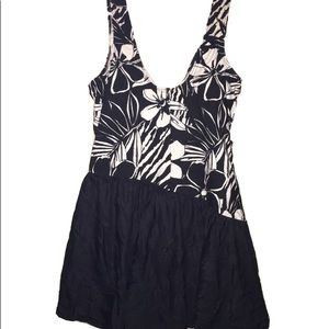 Black & white one piece swimsuit